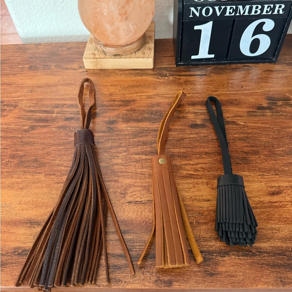 Portland Leather Tassel Bundle: Coldbrew, Honey, Black